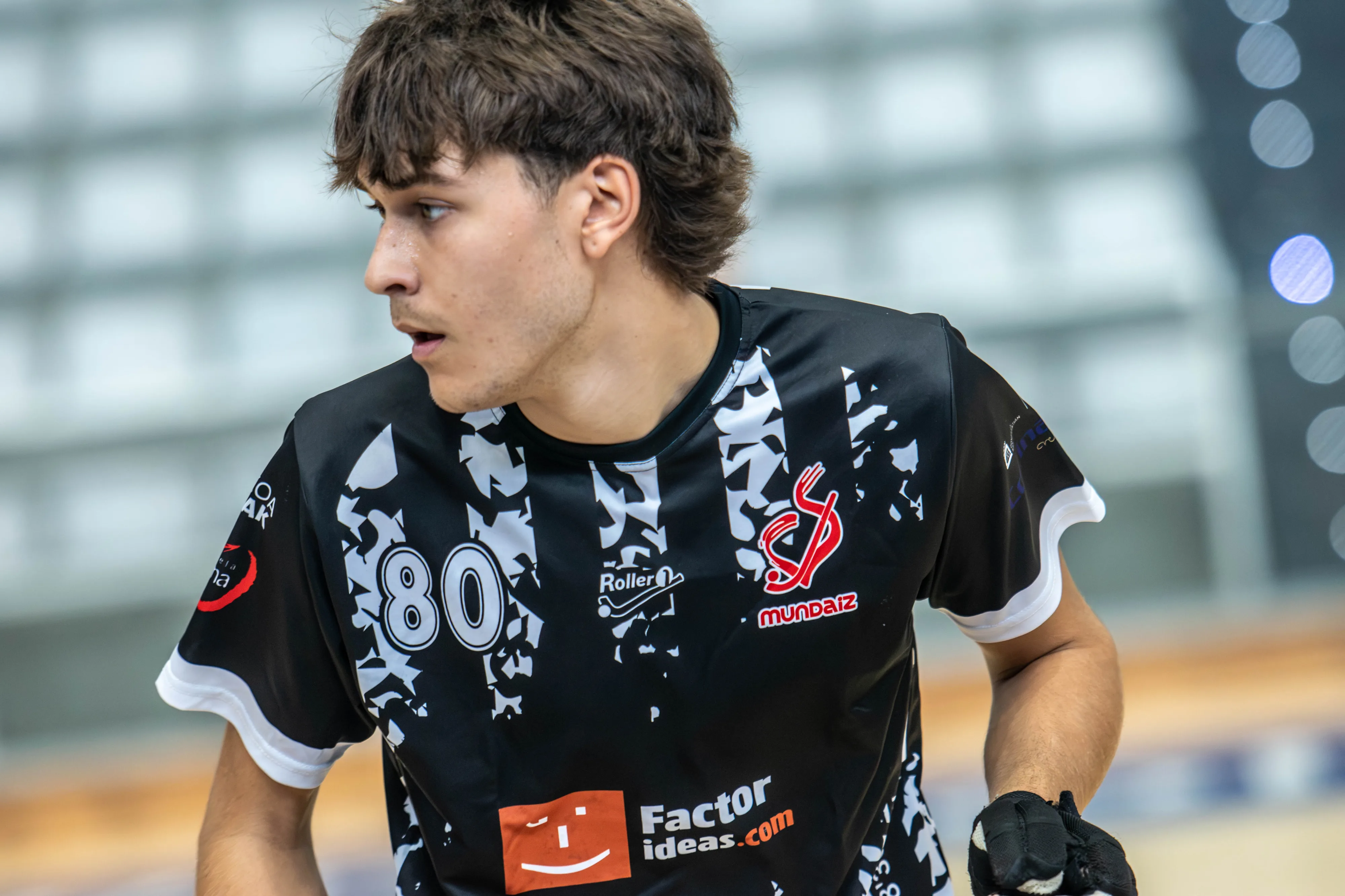 David Sánchez, con el 80, durante el partido